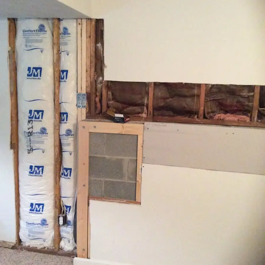 Wall insulation replacement during Contents Cleaning & Restoration in Dyer